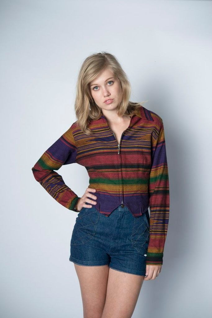 1980s southwestern cropped jacket