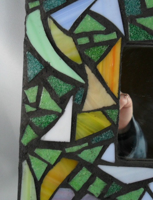 stained glass mosaic mirror - home decor