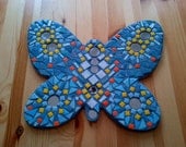 beautiful blue mosaic butterfly home decor