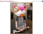 ON SALE Owl Hat Crochet Pattern - WHO Loves You - 130