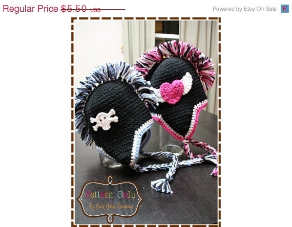 ON SALE Mohawk Hat Crochet Pattern - MADDOX - 302