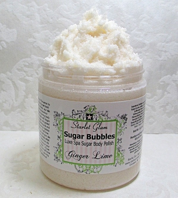 Ginger Lime Sugar Scrub, Sugar Body Polish 8 oz.