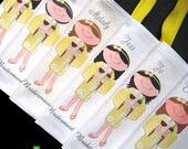 Personalized bridesmaids kimono spa girl gift bags bridal shower wedding party give aways favors tote bags