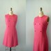 Vintage 1960s Dress - 60s Mod Pink Shift Dress