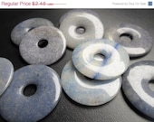 Mothers Day sale Dumortierite Donut Pendant Focal 40mm 1pc (Item PT528-35)