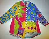Hand Painted Recycled Bobby Shirt size Lg-2x