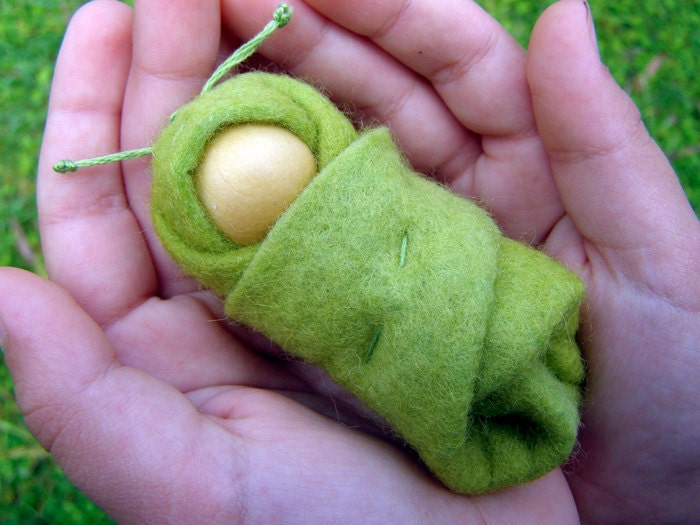 Felt Caterpillar - Handmade in Australia - A Waldorf inspired little grub, wrapped snuggly in natural hand dyed felt.
