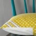 Lemon Yellow Cushion cover with braid detail