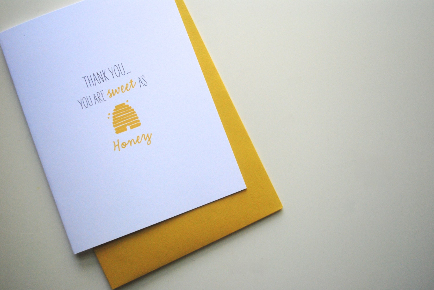 sweet as honey thank you card