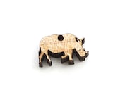 Rhino Charms - 3/4" Size - Laser Cut Wood - Free Shipping - Etsy Itsies by Timber Green Woods
