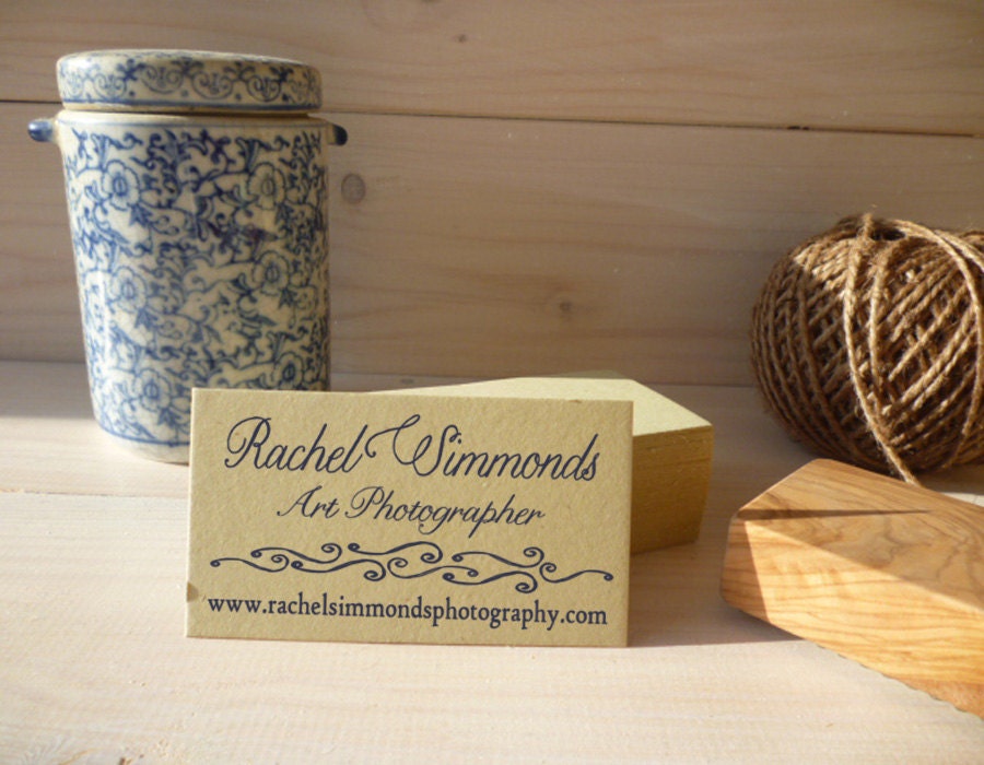 Ocean Inspired 3 Line  Olive Wood Business Stamp