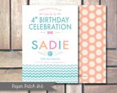 Under the Sea Birthday Invitation - Printable 5x7 - DIY Girl