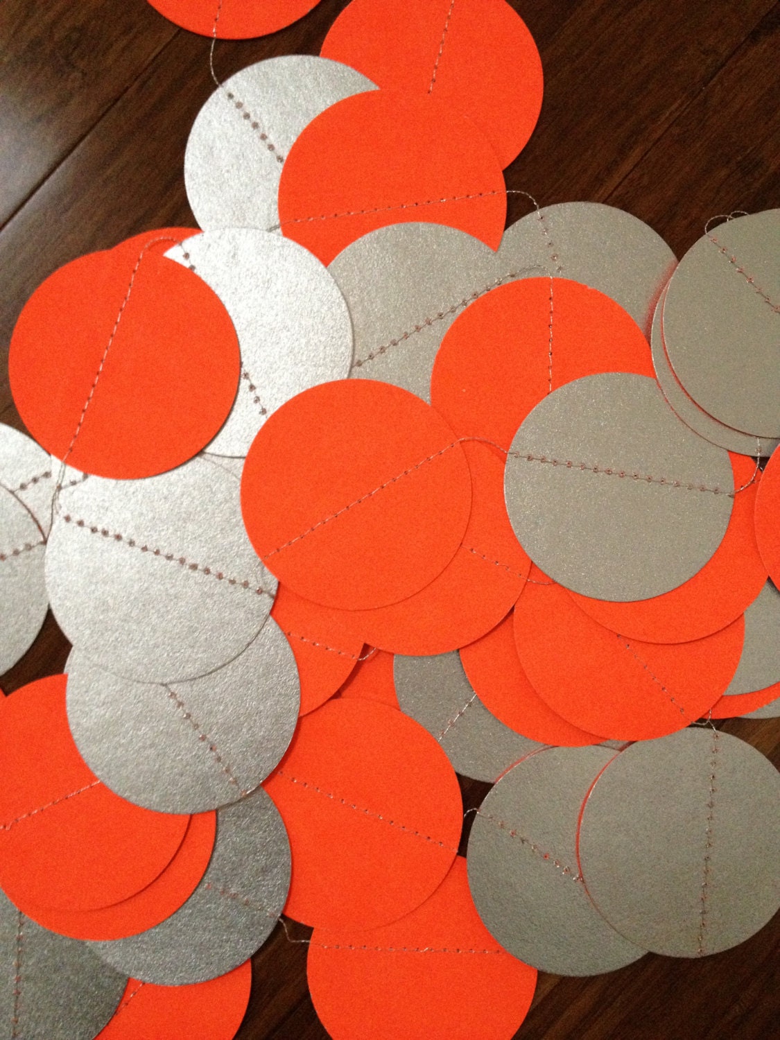 Neon & Silver Garland - Orange