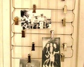 Vintage Skirt Hanger / Multi Clip Hanger for Linens, photos, Artwork, Office Organization
