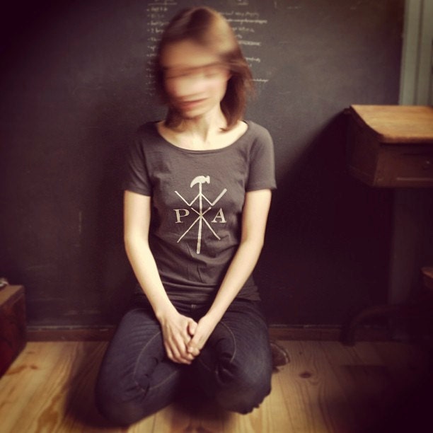 Peg and Awl T Shirt: Women's organic cotton, screen printed.