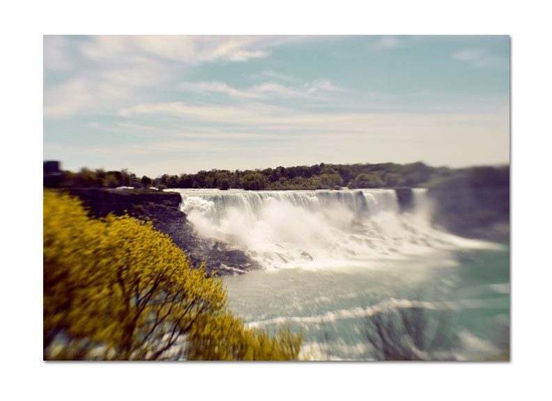 Niagara Falls Photography, 5x7 Print, Blue Sky, Landscape Photography, Fine Art Travel Photography Home Decor