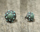 Round Turquoise Ring  //  Bohemian Ring   //  THE TILDA