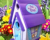 Decorative Hand Painted Pet Shop Birdhouse