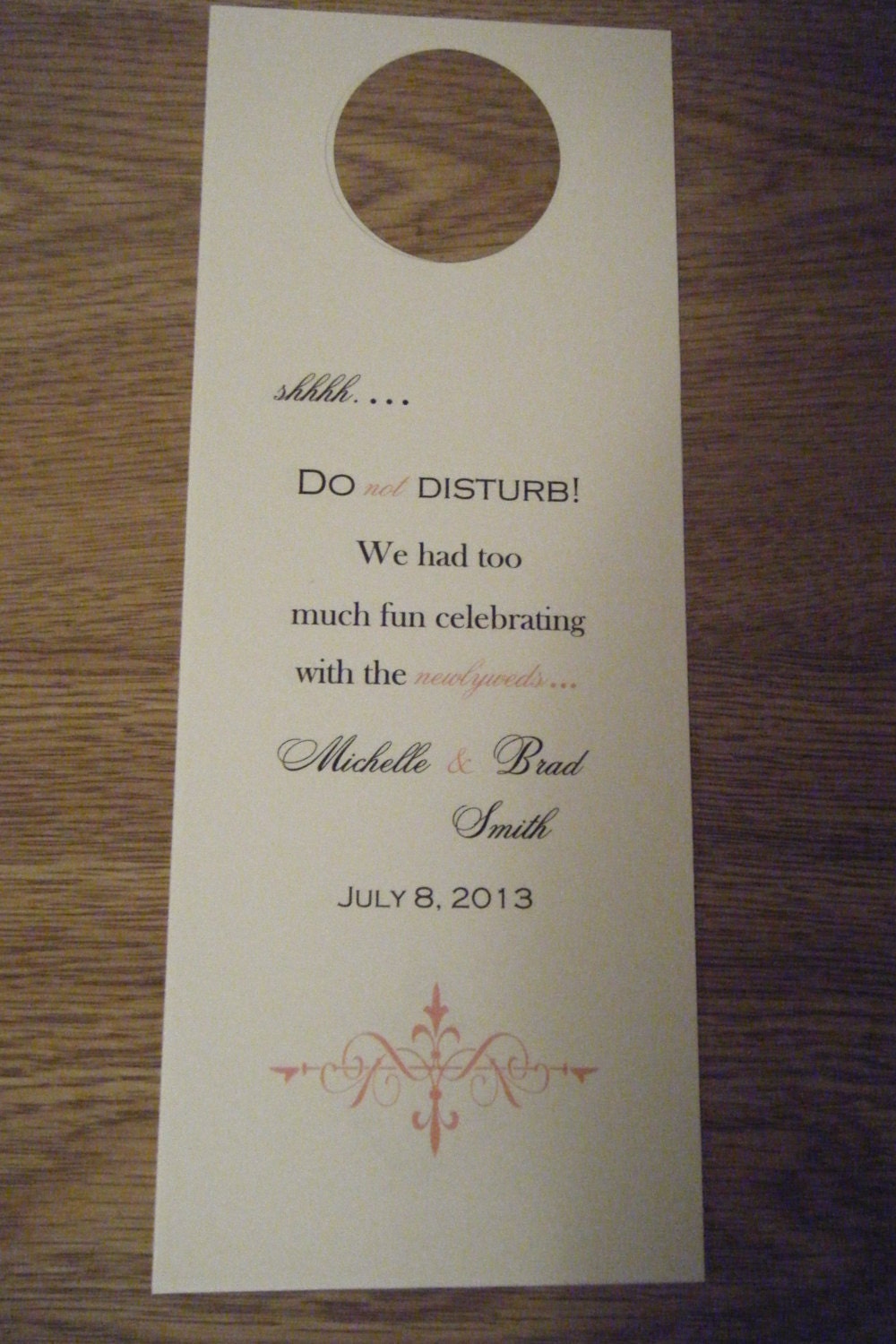 Wedding Door Hangers/Do Not Disturb