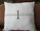 French Stripe With Number 1 Pillow