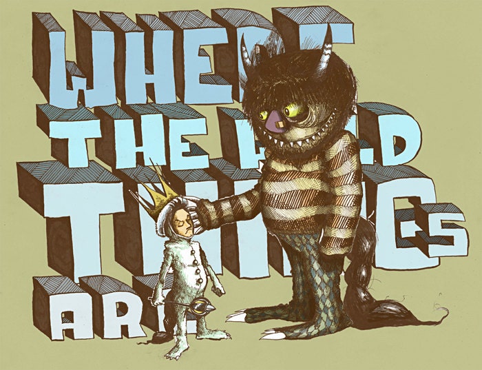 Where The Wild Things Are - 14" x 11" - Print