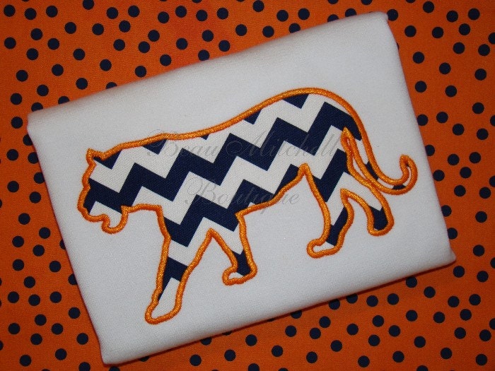 Tiger Applique embroidery design