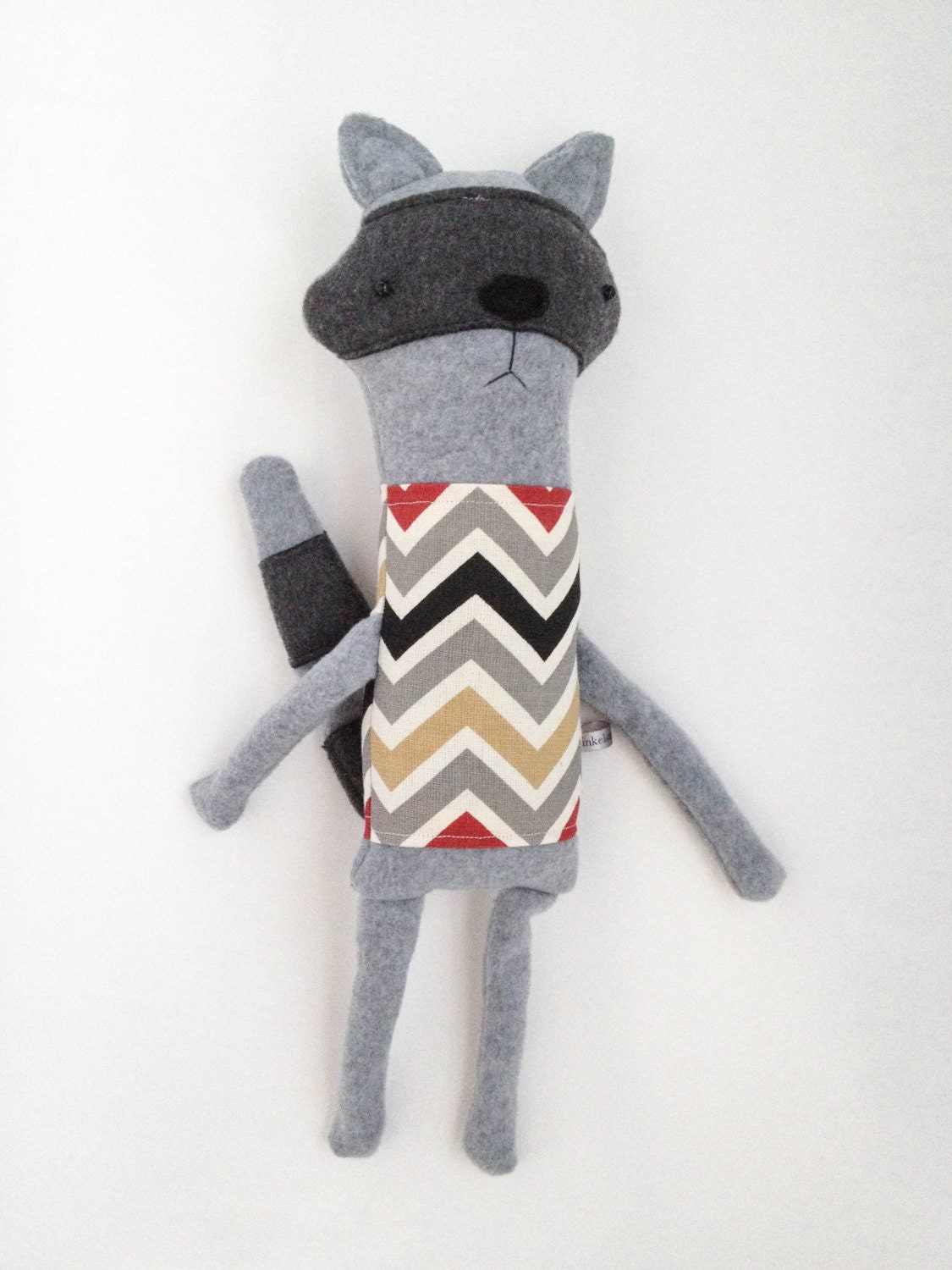 Plush Raccoon Friend- Finkelstein's Center Handmade Creature