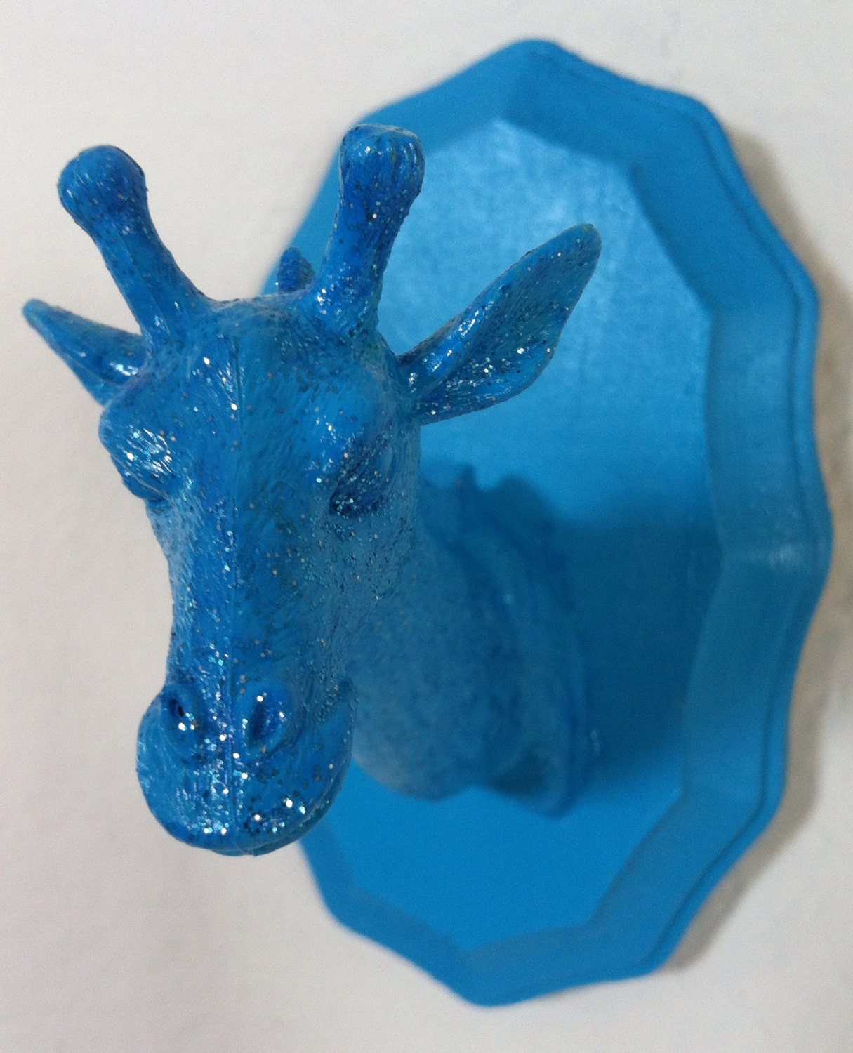 Giraffe mini taxidermy- blue