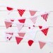 Bunting Red and White LAST ONE Mini Good WIll Bunting