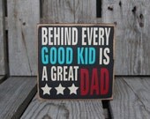 Fathers Day Dad Grandpa Father Papa hero wood block sign personalized gift fathers day home decor.