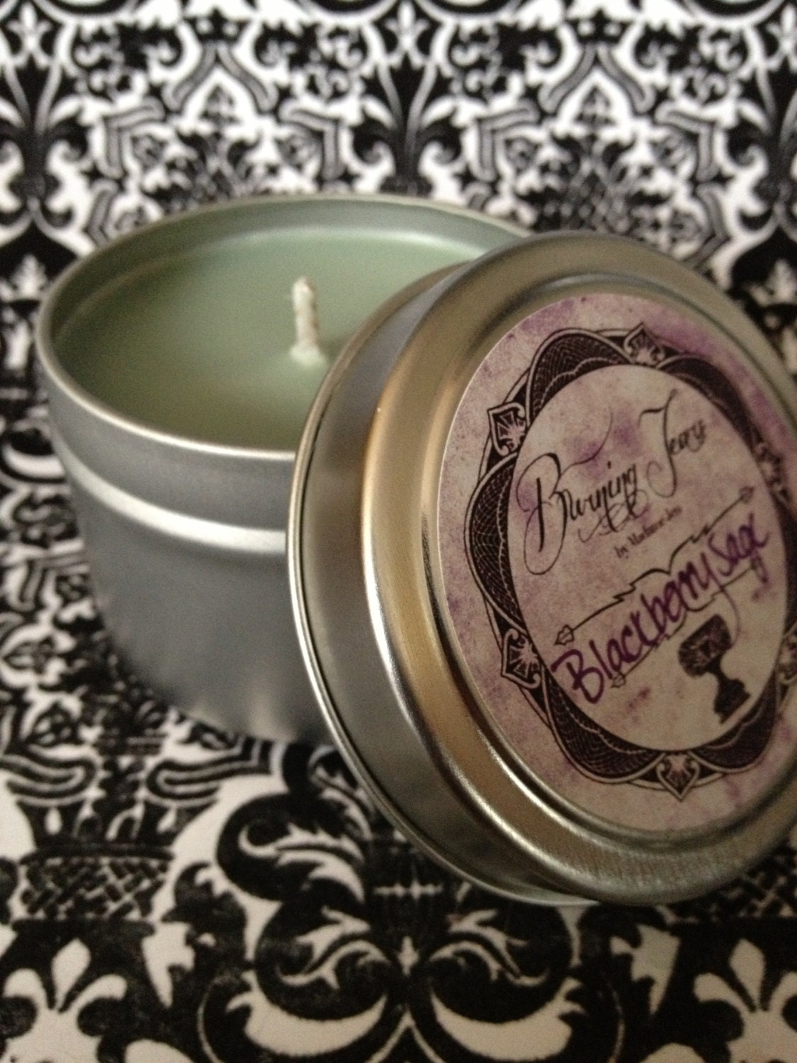 Blackberry Sage - 4oz Tin All Natural Soy Candle