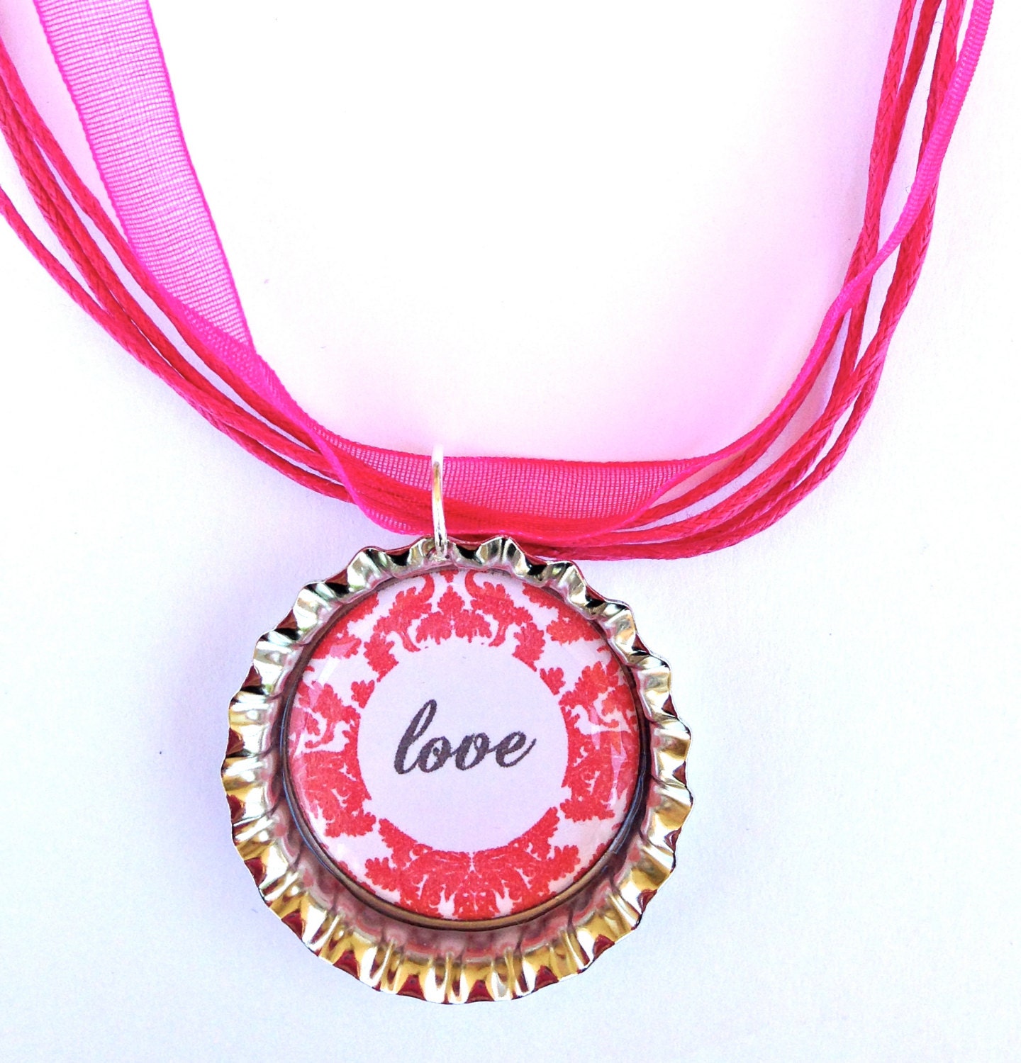 Bottle Cap Pendant Necklace
