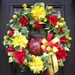 Spring Summer Wreath, XL Wreaths, Ladybug Door Wreath, Ladybug Decor, Spring Wreath