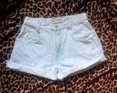 90s Guess High Waist Denim Shorts 30 10
