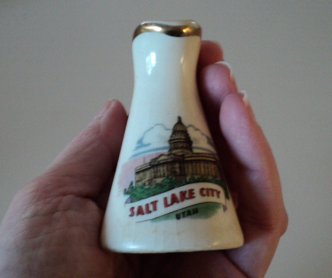 Little Bitty Salt Lake City Utah Vase Ceramic