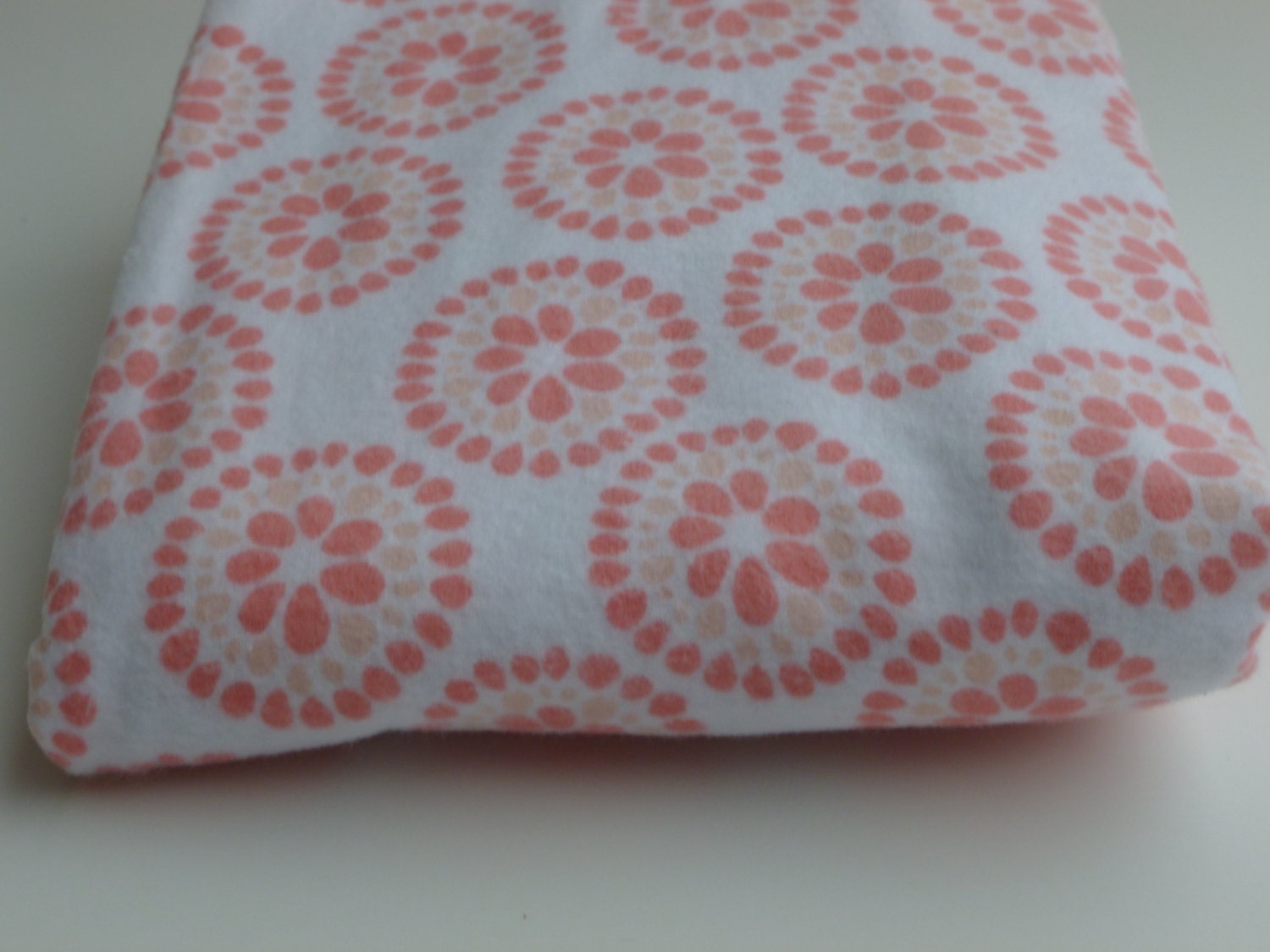 Flannel Fitted Crib Sheet - Grapefruit