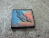 BUTTERFLY  Charm Pendant 1X1 Custom Drilled Ephemera Tile