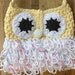 Crochet Owl Purse, Crochet Animal Purse, Girl Bag - "little Loopy Owl" - Yellow