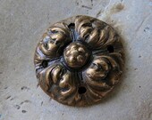 Roman Bronze Dome Connector - Handmade Bronze Jewelry Component