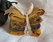 Antique tapes collection of four lengths metallic tapes sewing supplies Pre-Raphaelite Wedding & Arts and Crafts