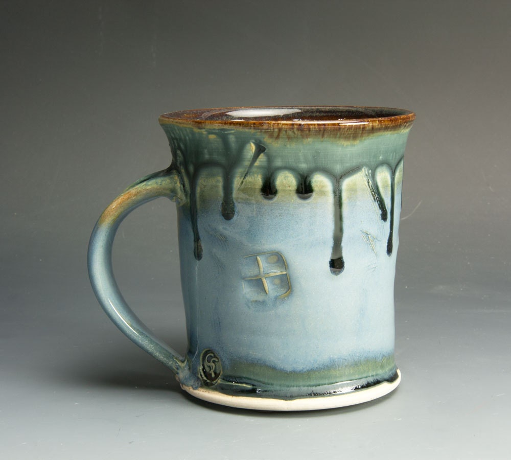 Handcrafted stoneware tea cup coffee mug -  1014