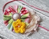 Have a Hart- ruffle, silk and chiffon flower M2M Matilda Jane Good Hart Spring Collection