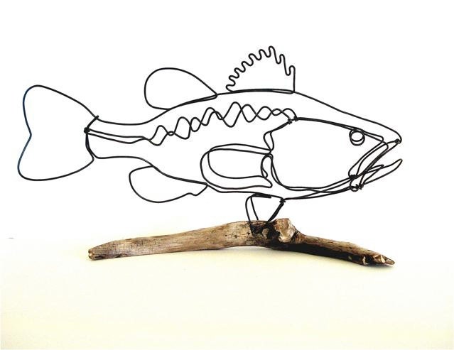 Bass Wire Sculpture