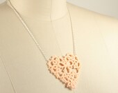 Custom Heart Tatted Lace Necklace