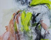 Hey Girl- Original Conte Sketch- 18x24- Dramatic Male Figure