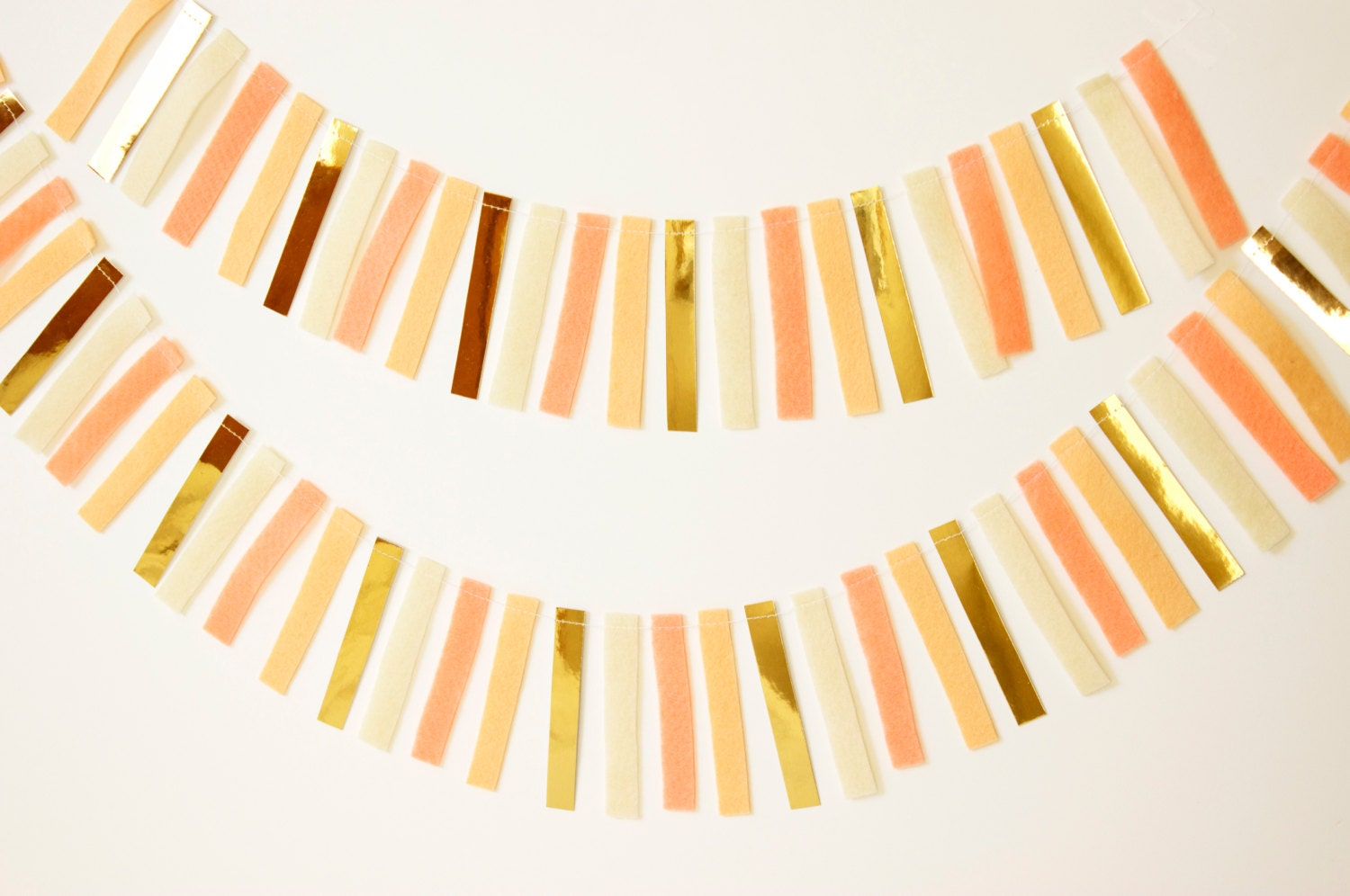 Fringe Garland (Felt and gold paper)