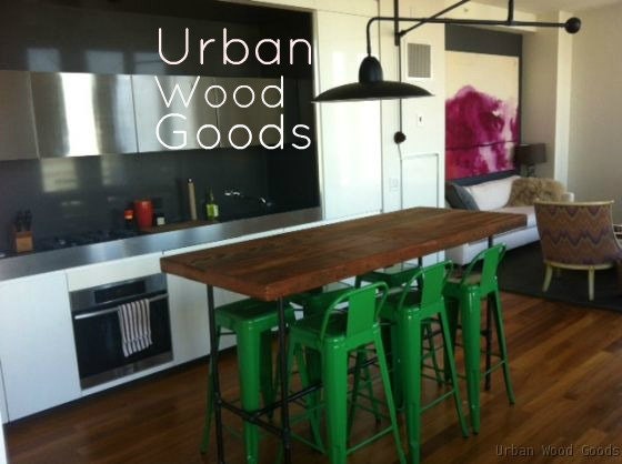 High bar table made of reclaimed wood. We create them in alny size. 84" l x 28" w x 42"  tall