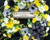 Spring Summer Wreath    A Spoiled Rotten Dog Lives Here Sign