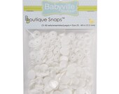 Babyville Boutique snaps - solid white