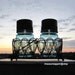 Solar Patio Jar Basket Lights 2 Beach Blue Ball Pint Mason Jar Solar Lights, Black Lights and Metal Basket, Patio Decor Outdoor Garden,